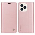 thumbnail image 1 of Allytech Case for iPhone 14 Pro 6.1",Leather Wallet Folding Case Kickstand and RFID Blocking Credit Card Slots Magnetic Closure Compatible with iPhone 14 Pro, Rosegold, 1 of 8