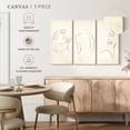 thumbnail image 5 of Elephant Stock One Line Woman Wall Art - Horizontal Multi Panel Canvas - Living Room Wall Decor - People Multi Panel - Beige And White Decor - 38" x 24", 5 of 8