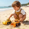 thumbnail image 5 of 4Pcs Construction Toys, Friction Powered Construction Truck Toys Vehicles, Push and Go Construction Sand Truck Toys, Outdoor Toys with Bulldozer Excavator Roller Truck Gift for 3-8 Year Old Boys, 5 of 9