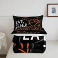 thumbnail image 4 of Basketball Comforter Set Black Orange Bedding Set Basketball Pattern Comforter Full Size Sport Game Ball Theme Quilt Set, 4 of 6