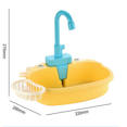 thumbnail image 4 of Children's Mini Kitchen Toy Sink Simulation Electric Circulating Water Play House Toy Children's Favorite Gift，Yellow, 4 of 6