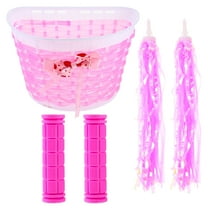 3 Sets Bike Basket for Boys Kids with Decorative Ribbon Baby Carriage Supplies