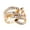 US 6, variant on Luxury 9K Gold Plated Alloy Finger Band Rhinestone Inlaid Ring Jewelry Gift Rhinestone, Alloy, 9K Gold Plated Beige
