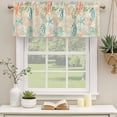 thumbnail image 2 of Teal Red Coastal Curtain Valances for Windows, Kitchen Valance Window Treatments Panel 2 Pack, Nautical Seahorse Beach Coral Starfish Beige Rod Pocket Short Curtains for Bathroom Bedroom 42 x 18 Inch, 2 of 8