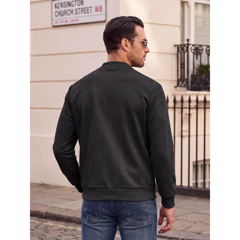 GIRUNS Men's Casual Varsity Bomber Jacket photo 5