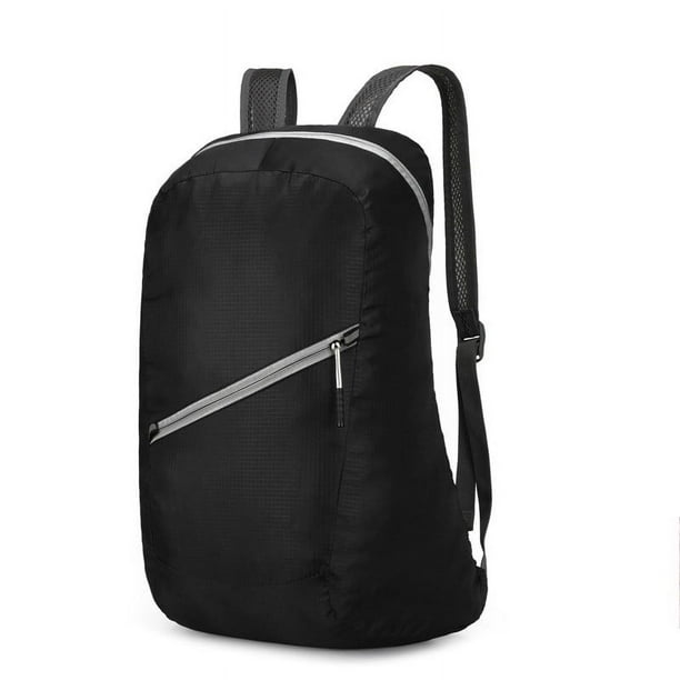 Sac à Dos Pliable ASR Outdoor 15L Noir - Résistant Eau - Randonnée Voyage