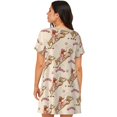 thumbnail image 3 of Horeoi Howdy Cowgirl Print Women's Short-sleeved Nightdress Breathable Cotton-like Material Loose A-line Knee-length, 3 of 6