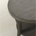 Roundhill Furniture Perth Contemporary Oval Shelf End Table, Gray