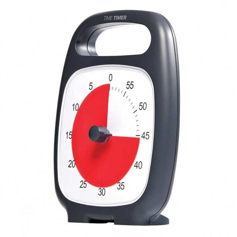 Time Timer Plus with On-the-Go Carry Handle, Charcoal 