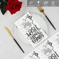 thumbnail image 4 of 150 Pack Disposable Bathroom Napkins Wash Your Hands Paper Napkins Bathroom Etiquette Guest Dinner Napkins Decorative Paper Hand towels for Bathroom Wedding Birthday Anniversary, Black, 4 of 14