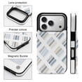 thumbnail image 3 of Abstract Striped Geometric Pattern Leather Wallet Case for iPhone 12 Pro Wallet Case Card Holder Flip, 3 of 8