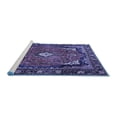 thumbnail image 2 of Ahgly Company Machine Washable Indoor Round Persian Blue Traditional Area Rugs, 8' Round, 2 of 4