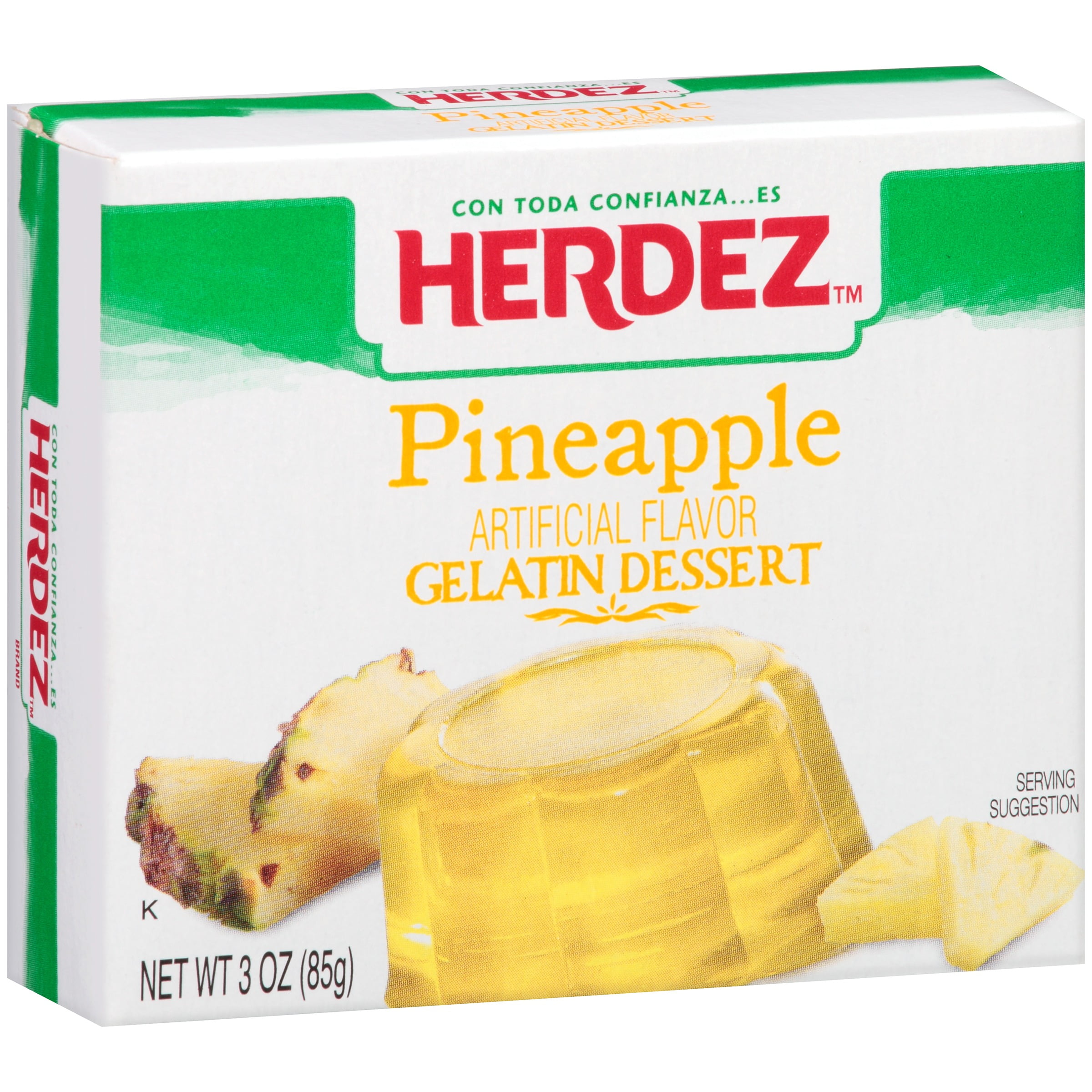 Herdez Pineapple Gelatin Dessert Mix, 3 oz by MEGAMEX FOODS, LLC