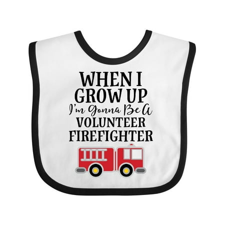 

Inktastic Firefighter Volunteer Fireman Gift Baby Boy Bib