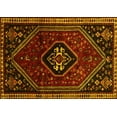thumbnail image 1 of Ahgly Company Machine Washable Indoor Rectangle Persian Yellow Traditional Area Rugs, 6' x 9', 1 of 4