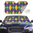 thumbnail image 2 of Balery Mardi Gras Print Car Windshield Sun Shade,Windshield Sunshade for Car Pickup Truck SUV Accessories-Small, 2 of 7