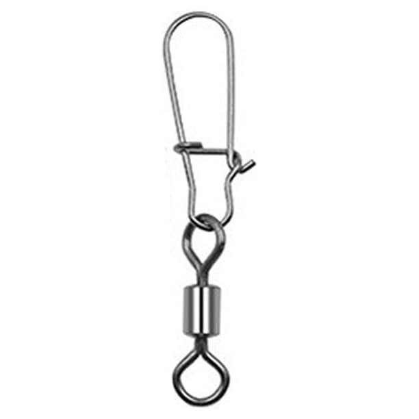 Naiovety Paquete de 10 pines de conector de pesca de acero inoxidable, rodamiento giratorio, anzuelo portátil a presión, accesorio para Pescar tipo 6