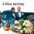 thumbnail image 4 of JAGASY Cowboy Urn for Ashes Adult Male - Blue Small Urns for Human Ashes Keepsake - Blue Sky White Clouds Decorative Urns for Mom - Horse Cremation Urn for Dad - (3 Inch), 4 of 7