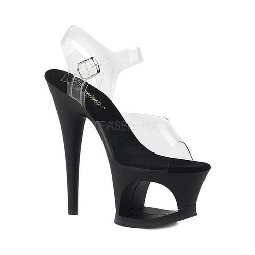 Women's Pleaser Moon 708 Cut-Out Platform Ankle-Strap Sandal