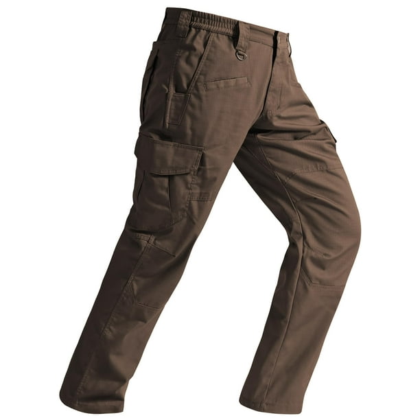 Pantalones Cargo SPOSULEI para Hombre, Trabajo al Aire Libre, Senderismo, Marrón 36Wx32L