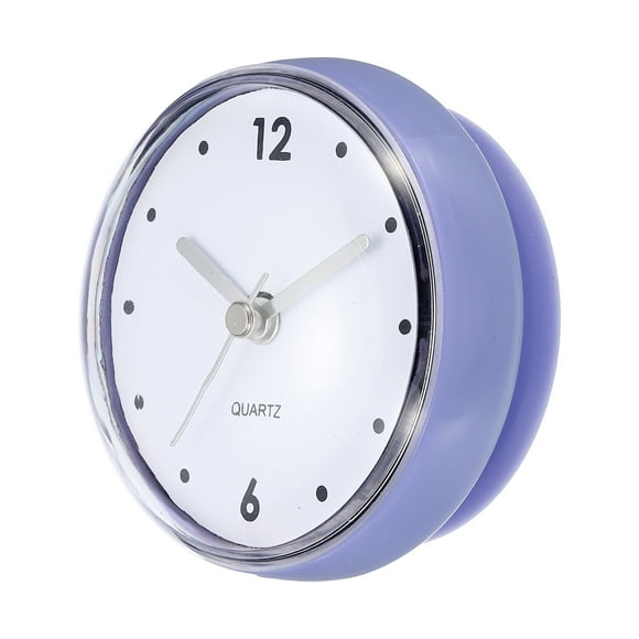 Reloj de baño a prueba de agua, reloj de pared a pilas con ventosa, azul