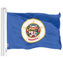 G128 Minnesota MN State Flag | 3x5 Ft | LiteWeave Pro Series Printed 300D Polyester | Indoor/Outdoor, Vibrant Colors, Brass Grommets
