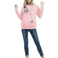 thumbnail image 2 of Wassery Women's Fall Hooded Sweatshirt Long Sleeve Cat Print Hooded Pullover Front Big Pocket Loose Tops, 2 of 9