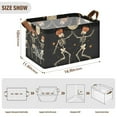 thumbnail image 7 of Yayeee Foldable Storage Basket for Shelves with Handles Set of 2 Waterproof Cloth Bins, Black Halloween Dancing, 7 of 7