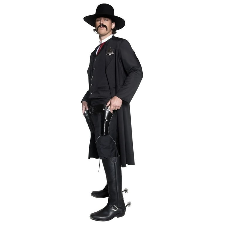 Authentic Western Sheriff Deluxe Costume Adult Black Authentic Western Sheriff Deluxe Costume Adult Black