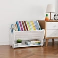 thumbnail image 4 of NACHES  Book Caddy with Shelf,Toddler Bookshelf, Book Storage Organizer, Small Bookshelf with Caddy for  Rooms, Nursery, Playroom(White Butterfly), 4 of 7