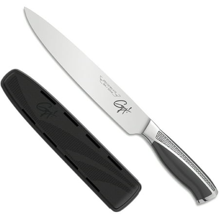 Guy Fieri Signature Forged High-Carbon Steel Knives, 8-inch Slicing Knife, Bl...