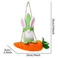 thumbnail image 3 of Adorno colgante de zanahoria de conejo de Pascua • Decoración de muñeca sin cara • Fibra de poliéster suave • Decoración colgante para fiestas de Pascua al aire libre • 1 pieza, 3 of 9