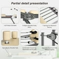 thumbnail image 2 of Pilates Reformer Machine for Home Gym Workout, Foldable Pilates Equipment with High Strength Alloy Springs for Beginners, Up to 330lbs,Beige, 2 of 9