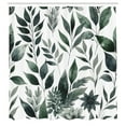 thumbnail image 4 of Ambesonne Dark Green Shower Curtain, Nature Delicate Branches, 69"Wx84"L, Laurel Green, 4 of 4