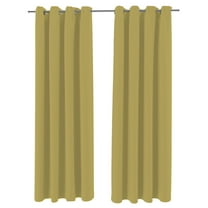 Jordan Manufacturing 54" x 84" Khaki Solid Grommet Semi-sheer Outdoor Curtain Panel (2 Pack)