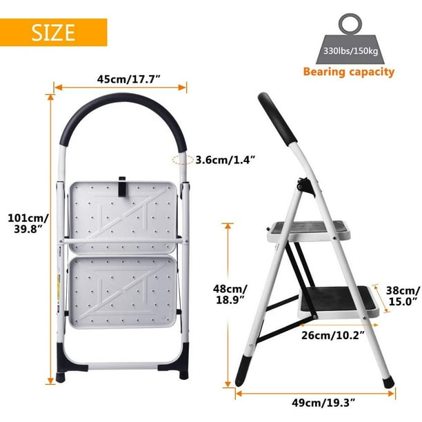 Folding step stool 2 steps deals