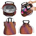 thumbnail image 2 of Orange and Purple Of Leopard Print Drawstring Lunch Bag Women - Drawstring Lunch Bag Insulated for Work Office - Stain-Resistant Large Lunchbags for Women with Multi-Pockets, 2 of 6