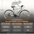 thumbnail image 2 of NEORIVER Mens Road Bike, 700C 24-Speed Hybrid Bike for Adults, Features Dual Disc Brakes, Trigger Shifting, Internal Wiring & Lightweight Frame for City Commuting, 2 of 7