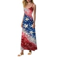 thumbnail image 6 of YuXingFu Tea Party Dresses for Woman Maxi V-Neck Plus Size Womens Dress Sleeveless Relaxed Long Casual Summer Multicolor S, 6 of 7