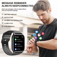 thumbnail image 3 of INOCTI Smart Watches for Men Android iPhone , [1.85" HD Screen] Smartwatch Fitness Tracker Ip68 Waterproof with Bluetooth Calls, AI Control, 7 Days Battery，Black, 3 of 10