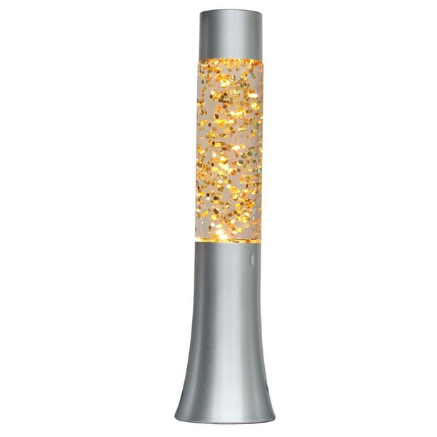 Elegantoss Glitter Glow Motion Sparkle Lamp with metal base with Orange