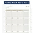 thumbnail image 4 of 2023 AT-A-GLANCE My Day 8.5" x 5.5" Daily & Monthly Planner Refill White/Brown (481-225-23), 4 of 7