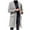 Gray, variant on Turilly Trench Coats for Men Casual Button Solid Long Sleeve Pockets Turn Down Collar Single Breasted Overcoat Warm Winter Coat