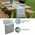 thumbnail image 5 of Easter Table Runner - 72 Inch Long, Kitchen Dining Table Runner Dresser Scarves, Spring Gnomes Bunny Eggs Flowers Blue Checkered Farmhouse Decor for Coffee Tables Wedding Party Banquet, 5 of 8