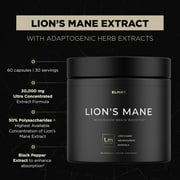 ELMNT 16x Strength Lions Mane Mushroom Supplement Super Nootropic Energy Focus Memory Pills, Unisex
