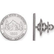 Sterling Silver S. Rh-Plated Logoart Montana State University Crest Lapel Pin 15 X 15 Made In United States ss027mtu