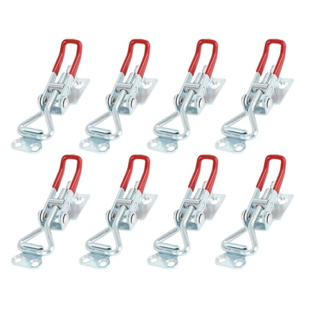 8pcs Car Adjustable Handle Toggle Clamp Latch Lock Hasp with Hole 100Kg 220Lbs Holding Capacity
