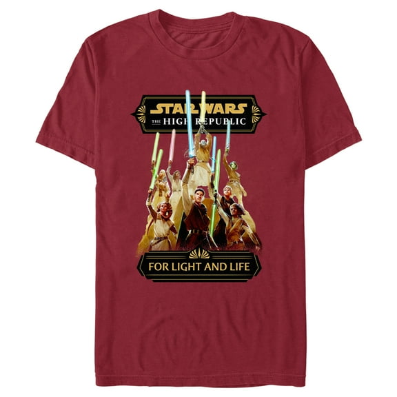 Men's Star Wars The High Republic Jedi For Light and Life Graphic Tee Cardinal 2X Large