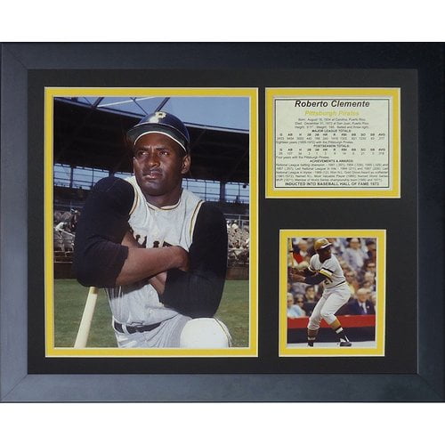 Legends Never Die Roberto Clemente Portrait Framed Photographic Print