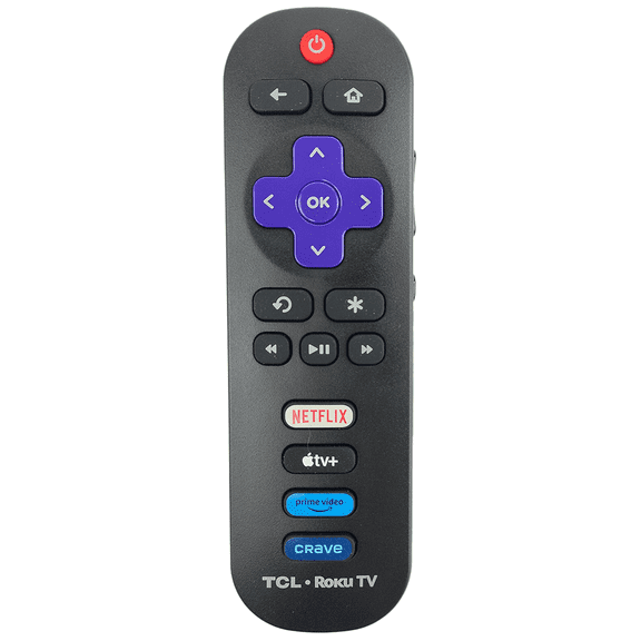 Restored Ceybo TV Remote Control fit for TCL with Netflix, Prime Video, Apple TV, Crave (Refurbished)